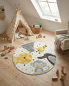 Wonder Tykes Collection Area Rug -  Whirlpool Round Ivory  lifestyle 3