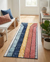Marrakech Mosaic Collection Area Rug -  Agadir Runner Multi  lifestyle 52