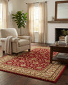 Jaipur Elegance Collection Area Rug -  Nahargarh (Red) Rectangle Red  lifestyle 14