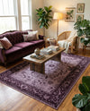 Horizon Collection Area Rug -  Apex (Purple) Rectangle Purple  lifestyle 20