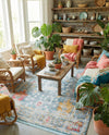 Arcadia Rugs Collection Area Rug -  Olympus Rectangle Blue  lifestyle 7