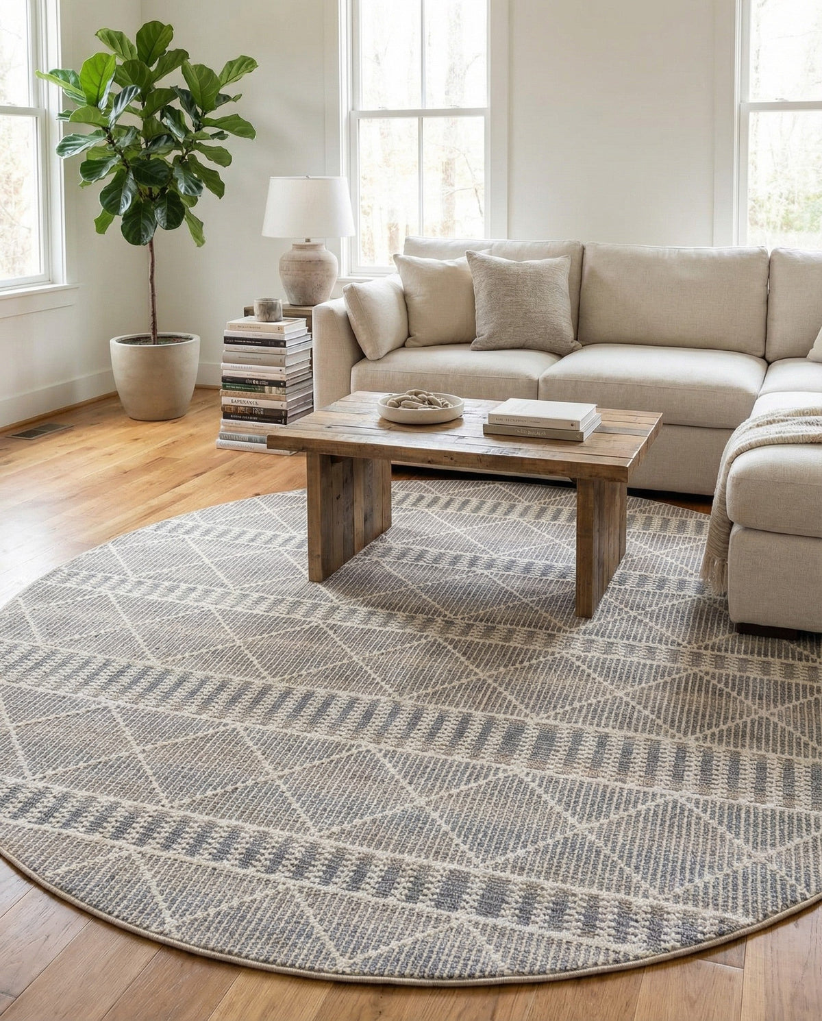 Savannah Pergola Collection Area Rug -  Glade Round Gray  lifestyle 168