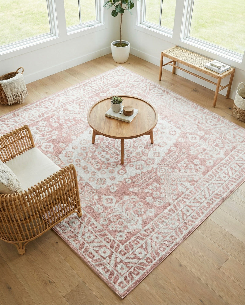 Cambridge Classics Collection Area Rug -  Pembroke (Pink) Square Pink  lifestyle 52