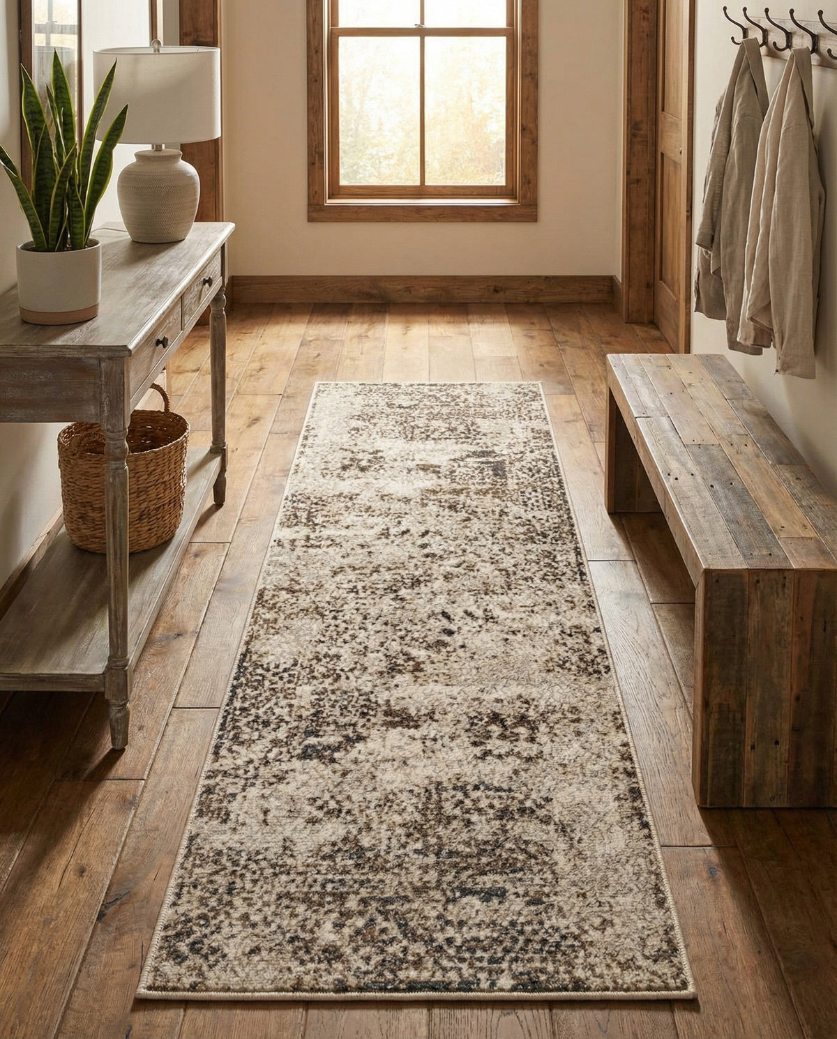 Gobi Sands Collection Area Rug -  Badain Runner Cream  lifestyle 88