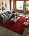 Eternal Plush Oasis Collection Area Rug -  Tranquility (Merlot) Rectangle Merlot  lifestyle 19