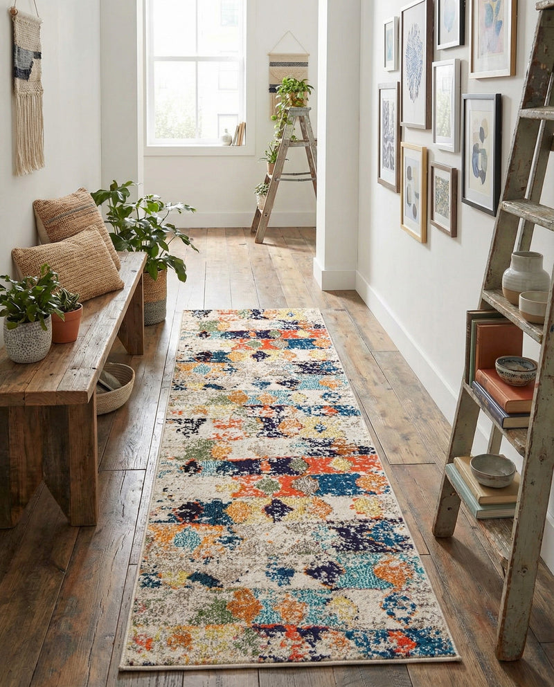 Colorburst Oasis Collection Area Rug -  Marina Runner Ivory  lifestyle 68