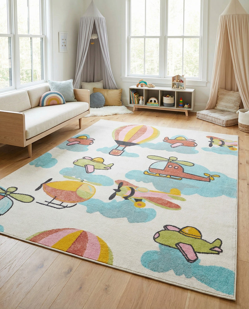 Wonder Tykes Collection Area Rug -  Splatter Rectangle Multi  lifestyle 6