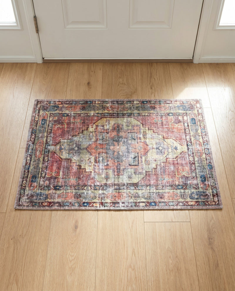 Zahara Oasis Collection Area Rug -  Rabat Rectangle Yellow Pink  lifestyle 22