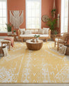 Desert Nomad Terrace Collection Area Rug - Sahara (Yellow) Rectangle Yellow  lifestyle 11