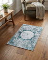 Laguna Sands Collection Area Rug - Catalina Rectangle Teal Ivory  lifestyle 41
