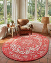 Georgetown Rugs Collection Area Rug - Dupont (Pink) Oval Pink  lifestyle 54