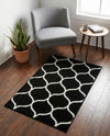 Trellis Mosaic Collection Area Rug -  Pergolatown (Black) Rectangle Black  lifestyle 19