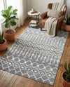 Marrakech Lattice Collection Area Rug - Medina (Gray) Rectangle Gray  lifestyle 21