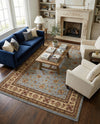Jaipur Elegance Collection Area Rug -  Nahargarh (Light Blue) Rectangle Light Blue  lifestyle 21