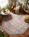 Vintage Memories Collection Area Rug - Echoes Octagon Beige pink  lifestyle 58
