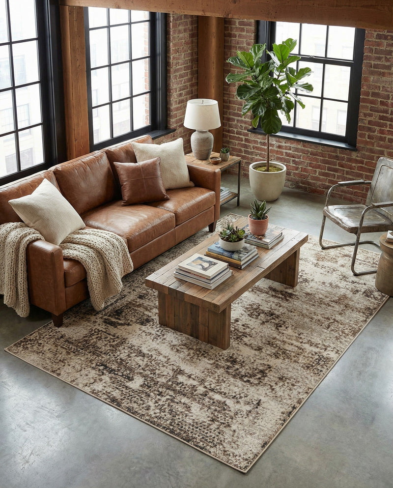 Gobi Sands Collection Area Rug -  Badain Rectangle Cream  lifestyle 35