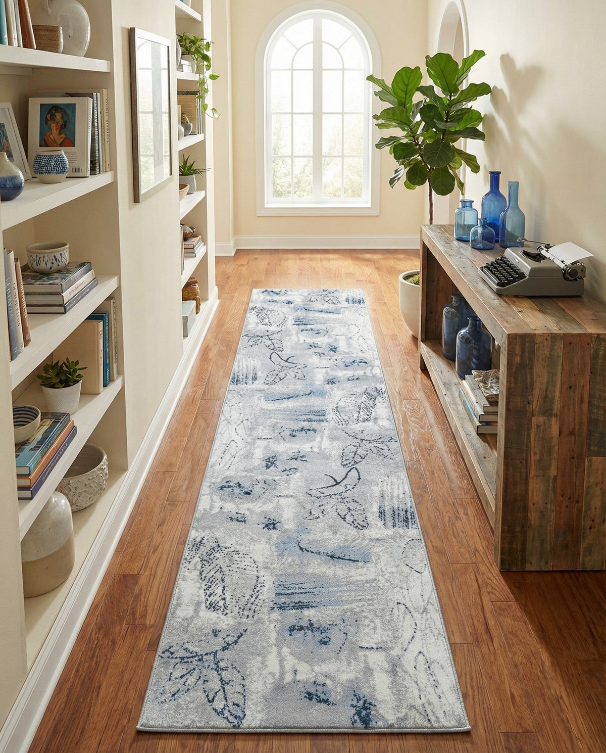 Aegean Elegance Washables Collection Area Rug -  Paros Runner Ivory Gray  lifestyle 63