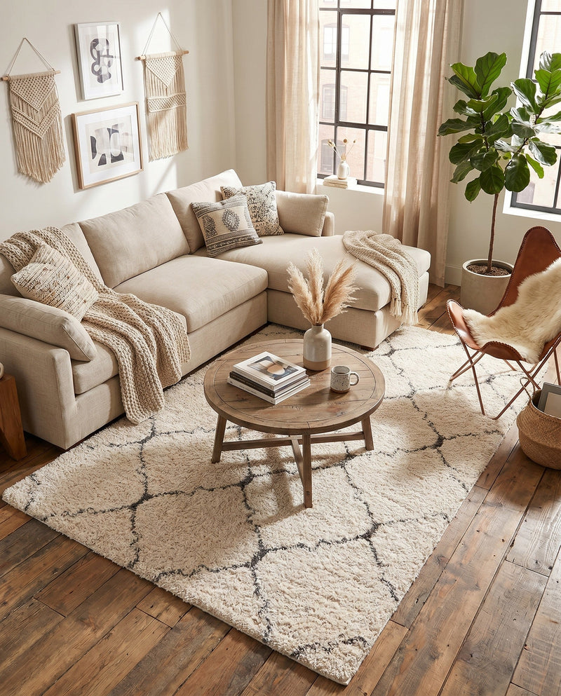 Casablanca Comfort Collection Area Rug -  Medina Rectangle Ivory  lifestyle 37