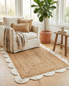 Serenity Braided Jute Collection Area Rug - Seaside Rectangle Natural and Ivory  lifestyle 41