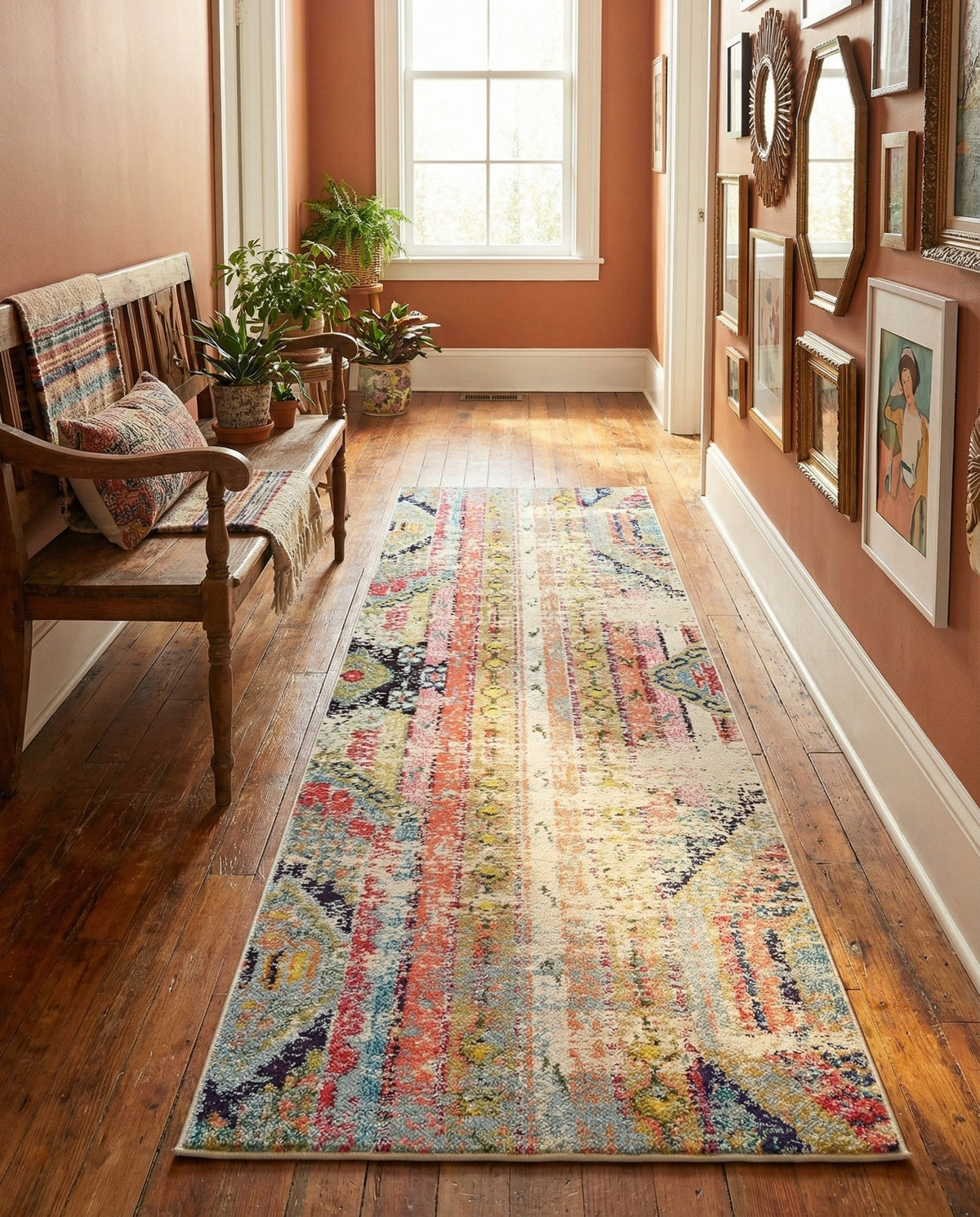 Sedona Vista Collection Area Rug -  Cholla Runner Multi  lifestyle 48
