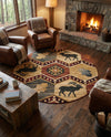 Frontier Trails Collection Area Rug -  Mesa Round Multi  lifestyle 69