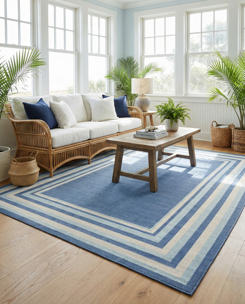 Lagoon Oasis Collection Area Rug -  Harbor Rectangle Blue  lifestyle 12