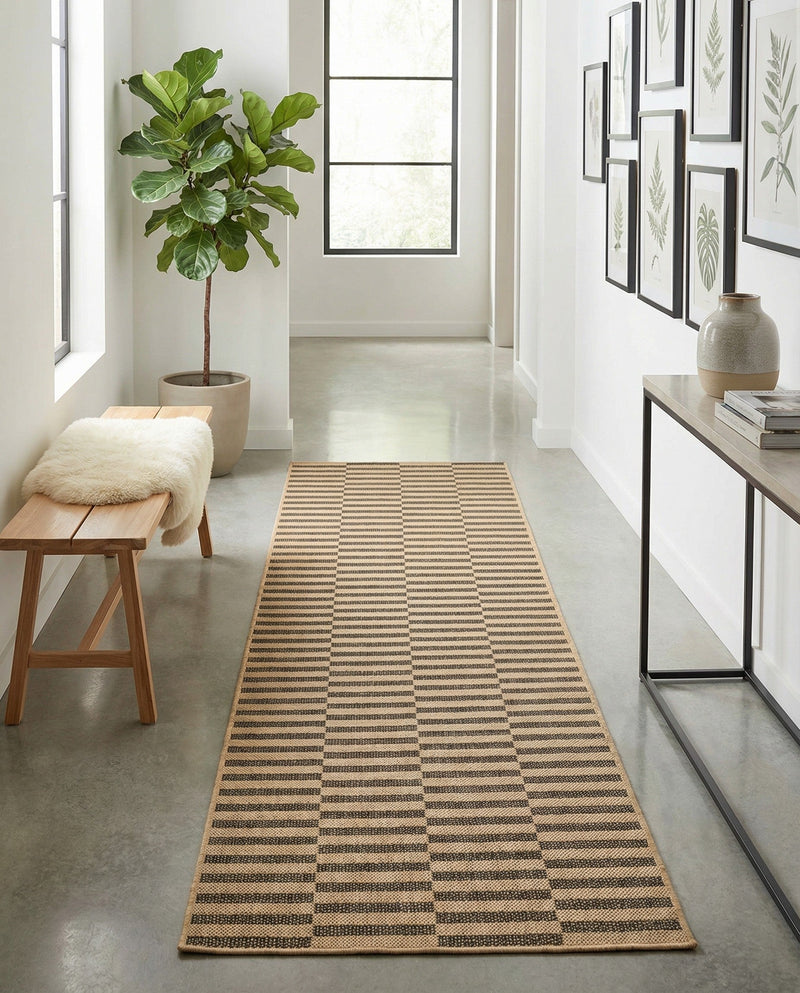 Sahara Sands Collection Area Rug -  Akhetaten Runner Natural and Brown  lifestyle 40