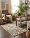 Lattice Gardens Collection Area Rug -  Bloomfield (Light Brown) Rectangle Light Brown  lifestyle 22