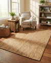 Woven Seaside Elegance Collection Area Rug - Coastline Rectangle Natural  lifestyle 15