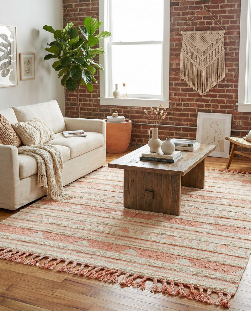 Sonoran Collection Area Rug - Montezuma Rectangle Baby Pink  lifestyle 30