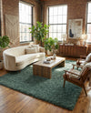 Eternal Plush Oasis Collection Area Rug -  Tranquility (Forest Green) Rectangle Forest Green  lifestyle 20