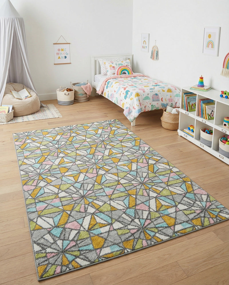 Wonder Tykes Collection Area Rug -  Chromatic Rectangle Multi  lifestyle 8