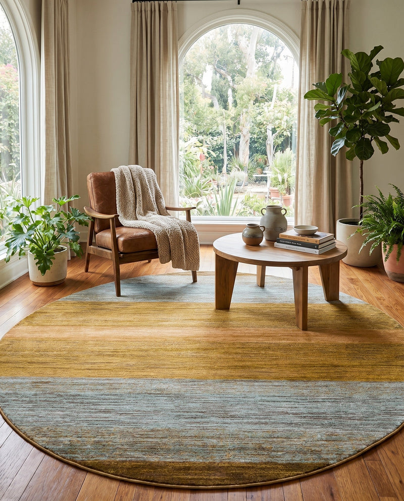 Zagros Oasis Collection Area Rug -  Mehran Round Multi  lifestyle 44