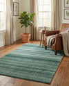 Jewel Oasis Collection Area Rug - Sapphire (Green) Rectangle Green  lifestyle 15