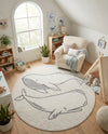 Wonder Tykes Collection Area Rug -  Patchwork Round Gray  lifestyle 10