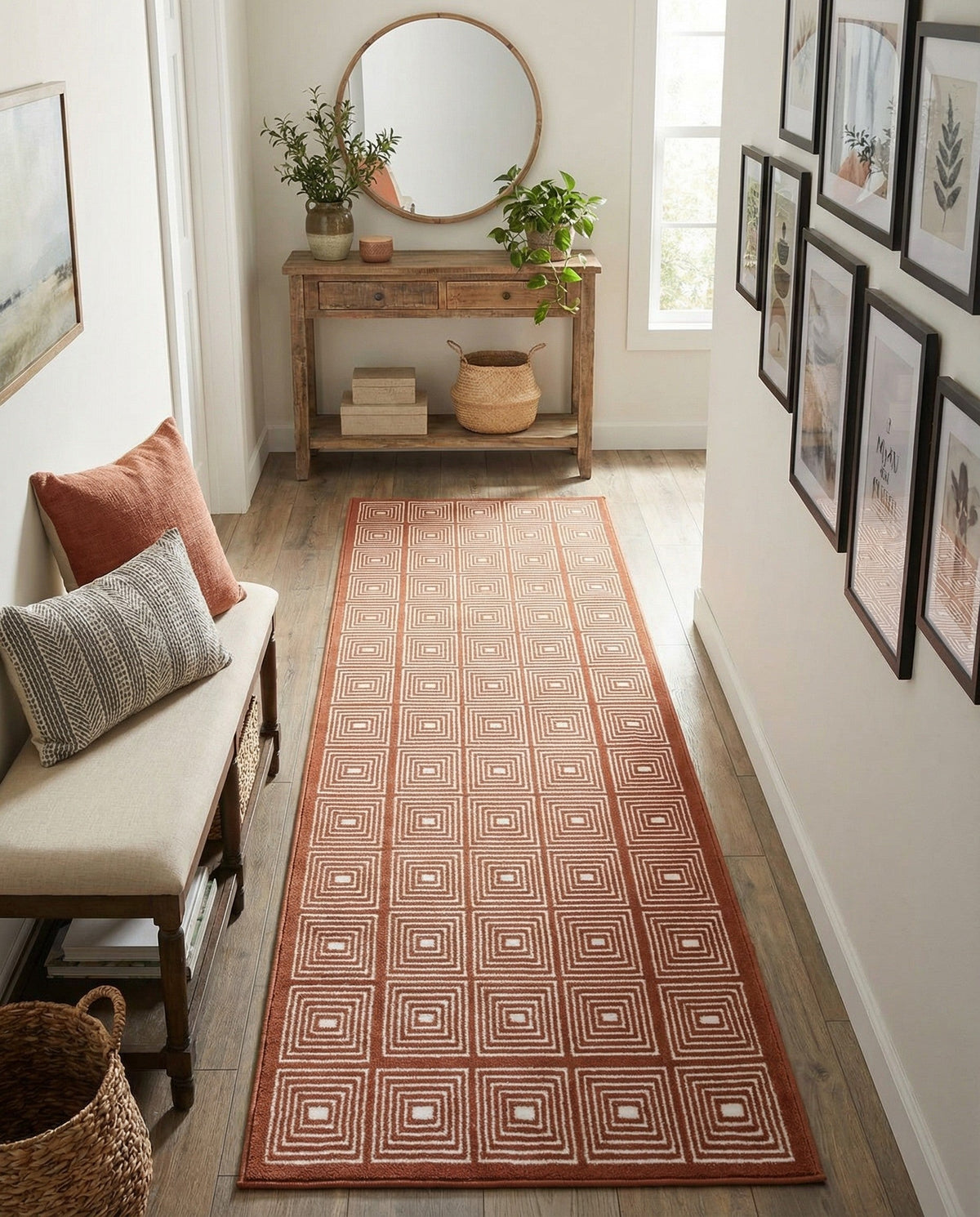 Aravalli Collection Area Rug -  Jaipur Runner Dusty Pink  lifestyle 171