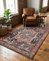 Casablanca Tapestry Collection Area Rug - Fes Rectangle Muted Rust  lifestyle 31