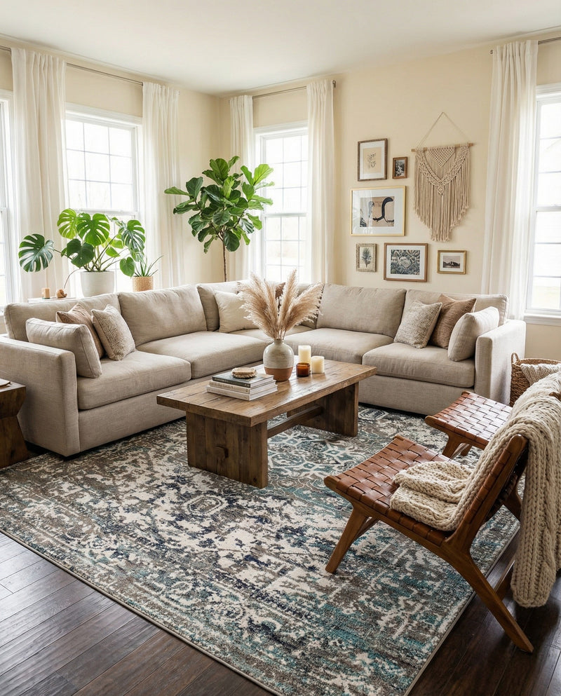Georgetown Rugs Collection Area Rug - Dupont (Gray) Rectangle Gray  lifestyle 16