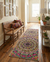 Venetian Tapestry Collection Area Rug -  Burano Runner Multi  lifestyle 54