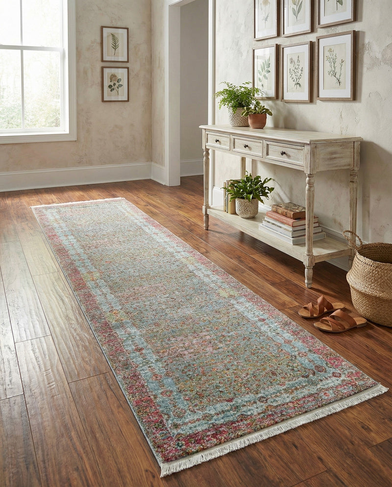 Caribbean Breeze Collection Area Rug -  Juniper Runner Blue  lifestyle 49