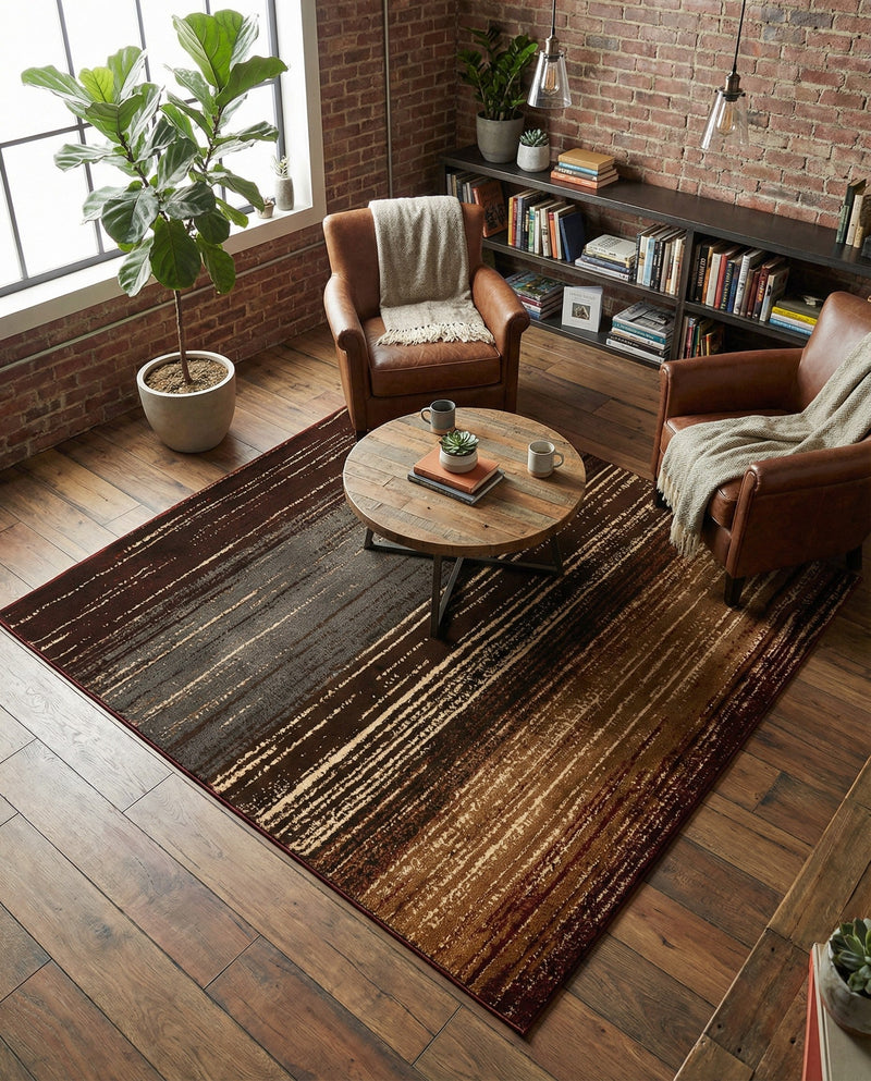 Bistro Lounge Collection Area Rug -  Cortado Square Beige  lifestyle 58