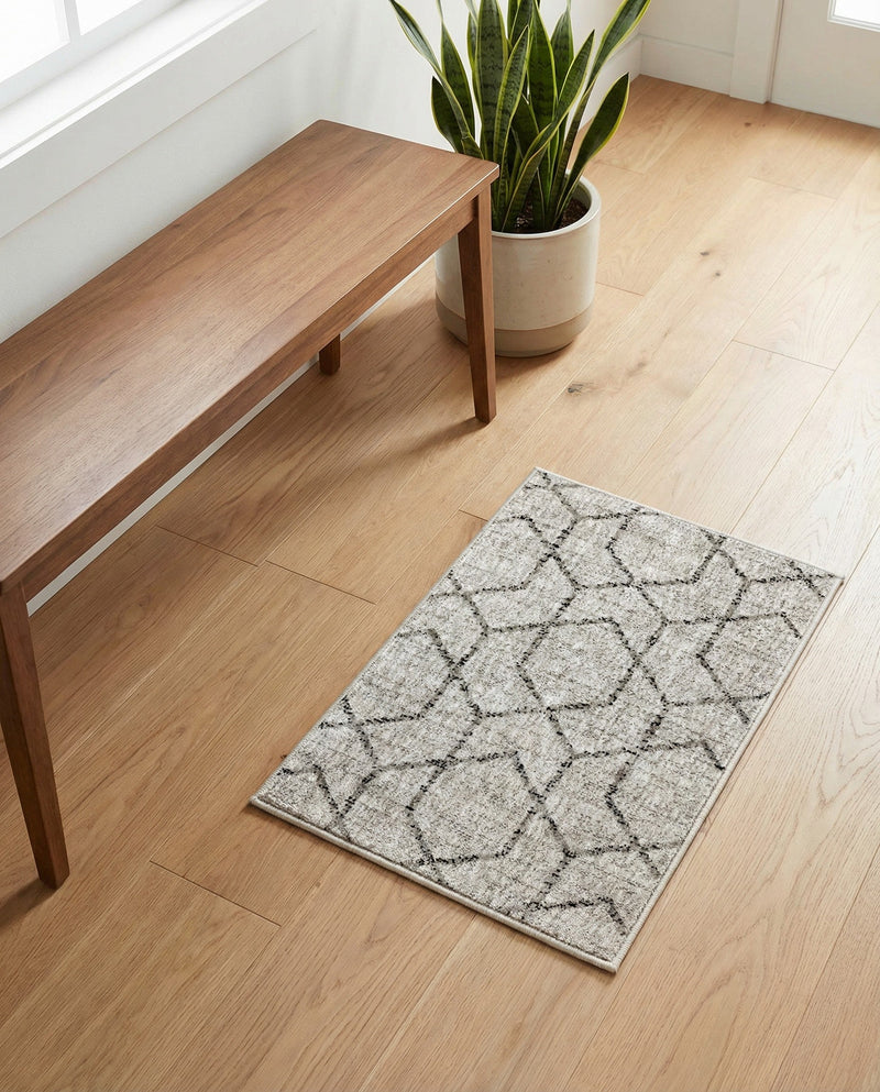 Geo Garden Lattice Collection Area Rug - Savannah Rectangle Ivory  lifestyle 38