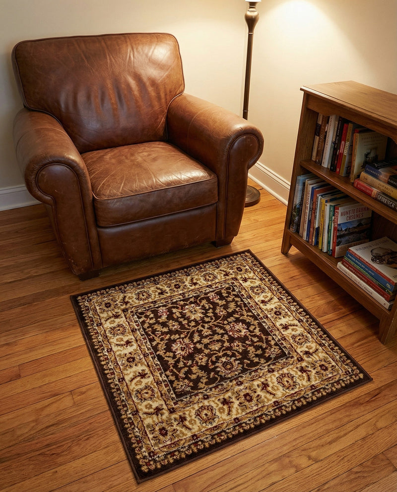 Jaipur Elegance Collection Area Rug -  Nahargarh (Brown) Square Brown  lifestyle 41