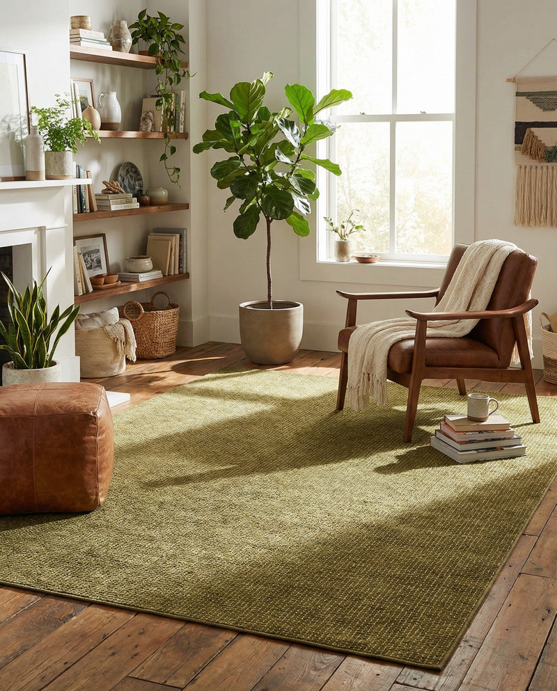 Aravalli Collection Area Rug -  Jaisalmer Rectangle Olive Green  lifestyle 38