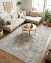 Seville Stripes Collection Area Rug -  Granada (Gray) Rectangle Gray  lifestyle 17