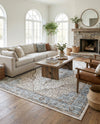 Mykonos Manor Collection Area Rug - Delos Rectangle Blue  lifestyle 12