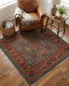 Persian Elegance Collection Area Rug -  Nain Square Light Blue  lifestyle 54