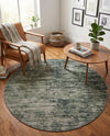 Sahara Essence Collection Area Rug - Oasis (Green) Round Green  lifestyle 78