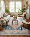 Savannah Series Collection Area Rug -  Augusta (French Blue) Rectangle French Blue  lifestyle 15