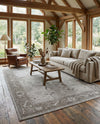 Horizon Collection Area Rug -  Apex (Light Gray) Rectangle Light Gray  lifestyle 5